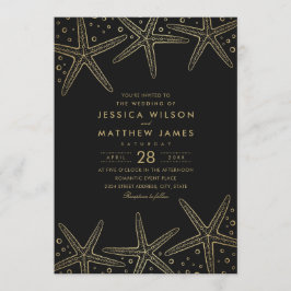 Nautical Starfish Destination Beach Thormding Wedd Kaart