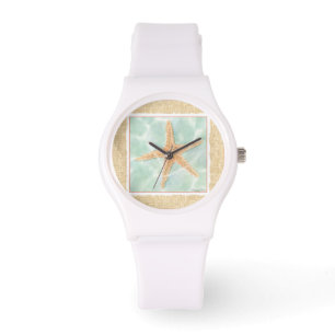 Nautical Starfish in Water Horloge