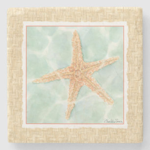 Nautical Starfish in Water Stenen Onderzetter