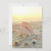 Nautical Starfish Name Beach Sunset Save the Date Kaart (Achterkant)