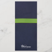 Nautical Starfish Navy et Kelly Green Menu (Dos)