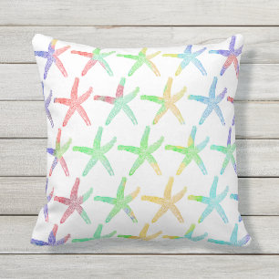 Nautical Starfish Patronen Ocean Colorful Cute  Buitenkussen