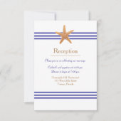 Nautical Starfish - Reception Invitation Kaart (Voorkant)