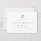 Nautical Starfish Wedding Reception Kaart (Voorkant)