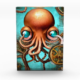 Nautical Steampunk Monster Octopus Fotoblokken