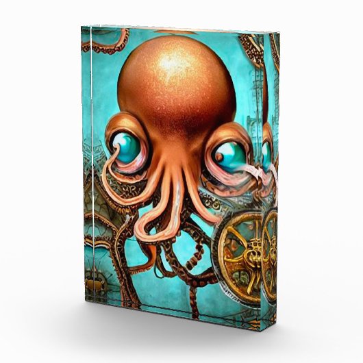 Nautical Steampunk Monster Octopus Fotoblokken (Rechts)