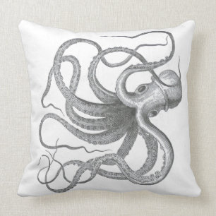 Nautical steampunk octopus  antiek kraken kussen
