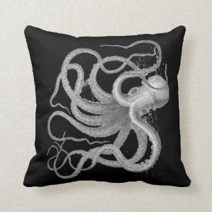 Nautical steampunk octopus antiek kraken kussen