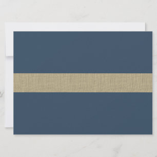Nautical Stripe and Burlap Jubileum Kaart