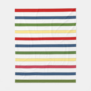Nautical Stripe Fleece Blanket Deken