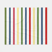 Nautical Stripe Fleece Blanket Deken (Voorkant (Horizontaal))