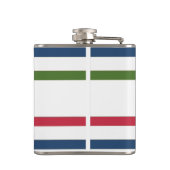 Nautical Stripe Specialized Vinyl Wrapped Flask Heupfles (Achterkant)