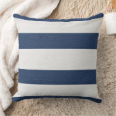 Nautical Striped Weave Navy White ID1248 Kussen (Deken)