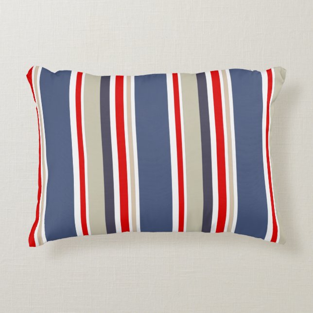 Nautical Stripes Accent Kussen (Voorkant)