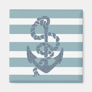 Nautical Stripes Anchor Magneet