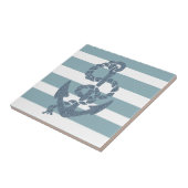 Nautical Stripes Anchor Tegeltje (Zijkant)