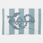 Nautical Stripes Anchor Theedoek (Horizontaal)