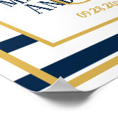 Nautical Stripes and Anchor Custom Wedding Poster (Hoek)