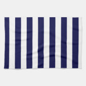 Nautical Stripes Navy Blauw en Wit Theedoek (Horizontaal)