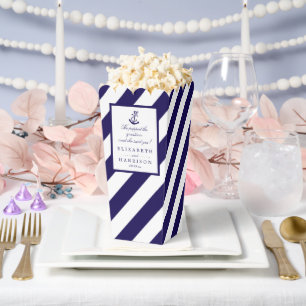 Nautical Stripes & Navy Blue Anchor Wedding Bedankdoosjes