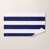 Nautical Stripes Navy Blue and White Bad Handdoek (Handdoek)
