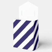 Nautical Stripes & Navy Blue Ship Wedding Bedankdoosjes (Geopend)