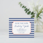 Nautical Stripes Save the Date (Staand voorkant)