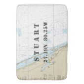 Nautical Stuart FL - Longitude - Latitude - Grafie Badmat (Voorkant Verticaal)
