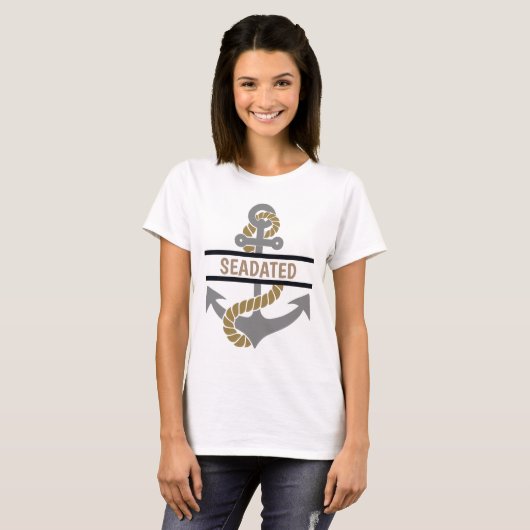 Nautical t-Shirt met Anchor en scheepsnaam (Voorkant volledig)