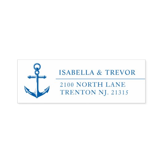 Nautical Theme Anker Custom Zelfinktende Stempel (Design)