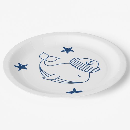 nautical theme birthday party papieren bordje (Gekanteld)