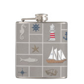 Nautical themed illustration heupfles (Voorkant)