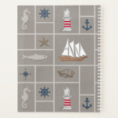 Nautical themed illustration planner (Achterkant)