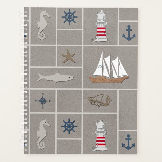 Nautical themed illustration planner (Voorkant)