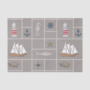 Nautical themed illustration tissuepapier