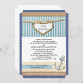 Nautical Thleding Wedding Invitation Kaart (Voorkant / Achterkant)