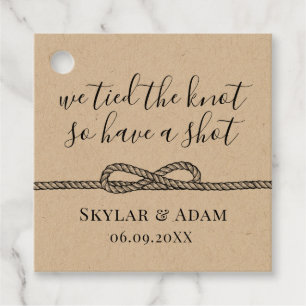 Nautical Tied The Knot Hebben Een Shot Bruiloft Bedankjes Labels