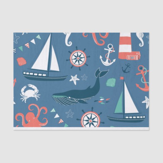 Nautical Tissue Wrapping Tissuepapier (Voorkant)