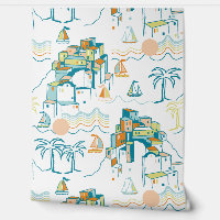Nautical Town Print Behang