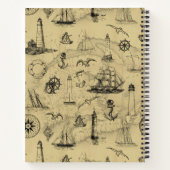 Nautical Travel Shithouders Old Map Notitieboek (Achterkant)