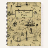 Nautical Travel Shithouders Old Map Notitieboek (Voorkant)