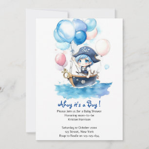 Nautical Treasures wachten op: Boy Baby shower Kaart