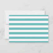 Nautical Turquoise Stripe Anchor Wedding RSVP (Achterkant)