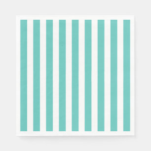 Nautical Turquoise & White Striped Servet