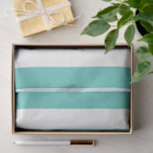 Nautical Turquoise & White Striped Tissuepapier (Geschenk)