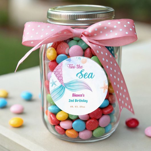 Nautical two het Zee 2e Verjaardagsfeest Ronde Sticker