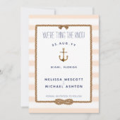 Nautical Tying the Knot Infinity Soft Peach Save The Date (Voorkant)