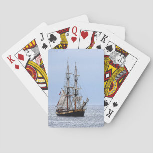 Nautical Vissen Boat Blue Skies Pokerkaarten