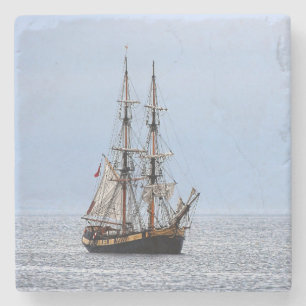 Nautical Vissen Boat Blue Skies Stenen Onderzetter