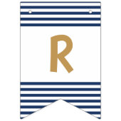 Nautical Vrijgezellenfeest Banner Navy & Gold (Derde vlag)